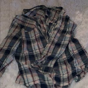 Plaid button down shirt